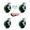 Service Caster 8 Inch Green Poly on Steel Caster Set with Roller Bearings 4 Brake 2 Swivel Lock SCC-30CS820-PUR-GB-TLB-BSL-2-TLB-2 - alternate 5